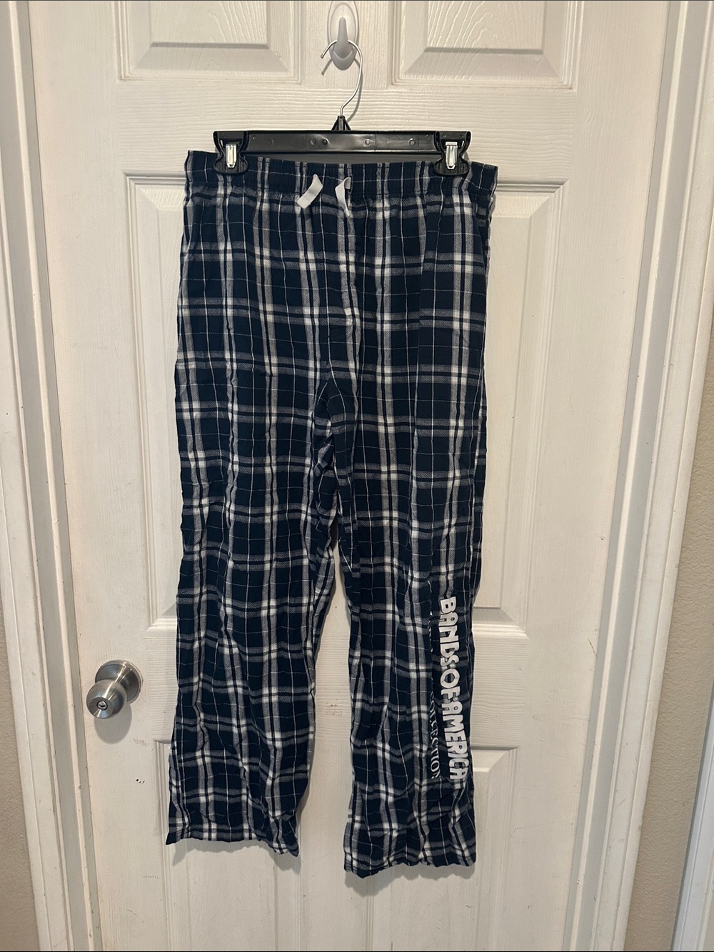 District Navy and White Plaid Men’s Lounge Pants